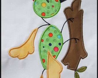 INSTANT DOWNLOAD Woodpecker Applique designs