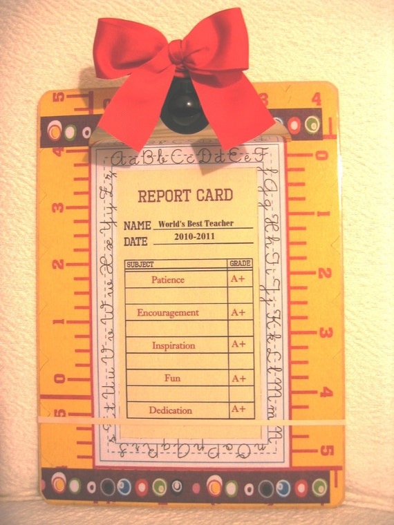 Items similar to Report Card for the Teacher...World's Best Teacher ...