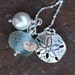 Sterling Silver Sand Dollar Pearl Lampwork DeSIGNeR Necklace Beach Summer Sand Shells Vacation Wedding