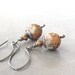jasper dangle earrings with sterling silver and copper