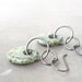 aqua dangle earrings with lampwork glass and silver