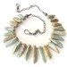 aqua necklace jasper necklace boho necklace southwest necklace oxidized silver rustic necklace