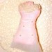 Pink Dress Form Lavender Sachet Pillow with Vintage Trim Bridal Party Gift