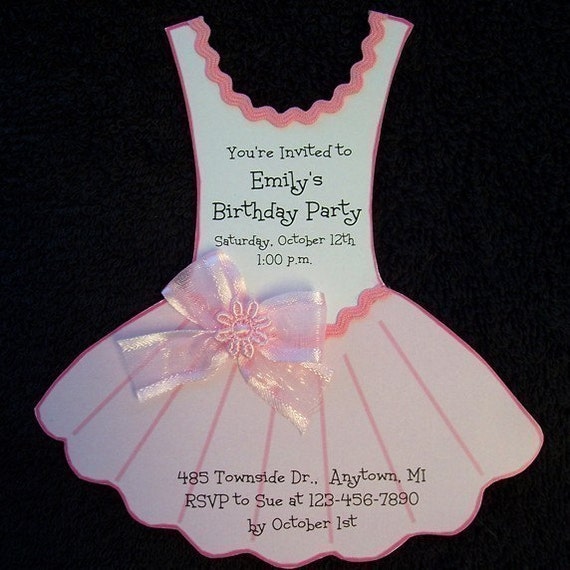 Free Tutu Invitation Template 6