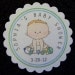 Baby Shower Favor Tags, Set of 25, baby boy blue trim