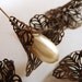 6 Filigree Flower Bead Cap Antique Bronze Plated 26x24mm - 6 pc - F4077BC-AB6
