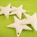 4 White Enamel Star Epoxy Charms Drops 17mm Double Sided - 4 pc - 1818
