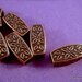 10 Copper Beads Oval Square Antique Copper Bead - 10 pc - 3930