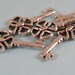 5 Silver Key Charm Drop Double Sided Fancy Antique 21x10mm - 5 pc - 5246
