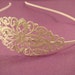White Headband Filigree Iron Metal 78x35mm - 1 pc - 5320