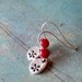 Stone flower earrings sterling silver with coral stone