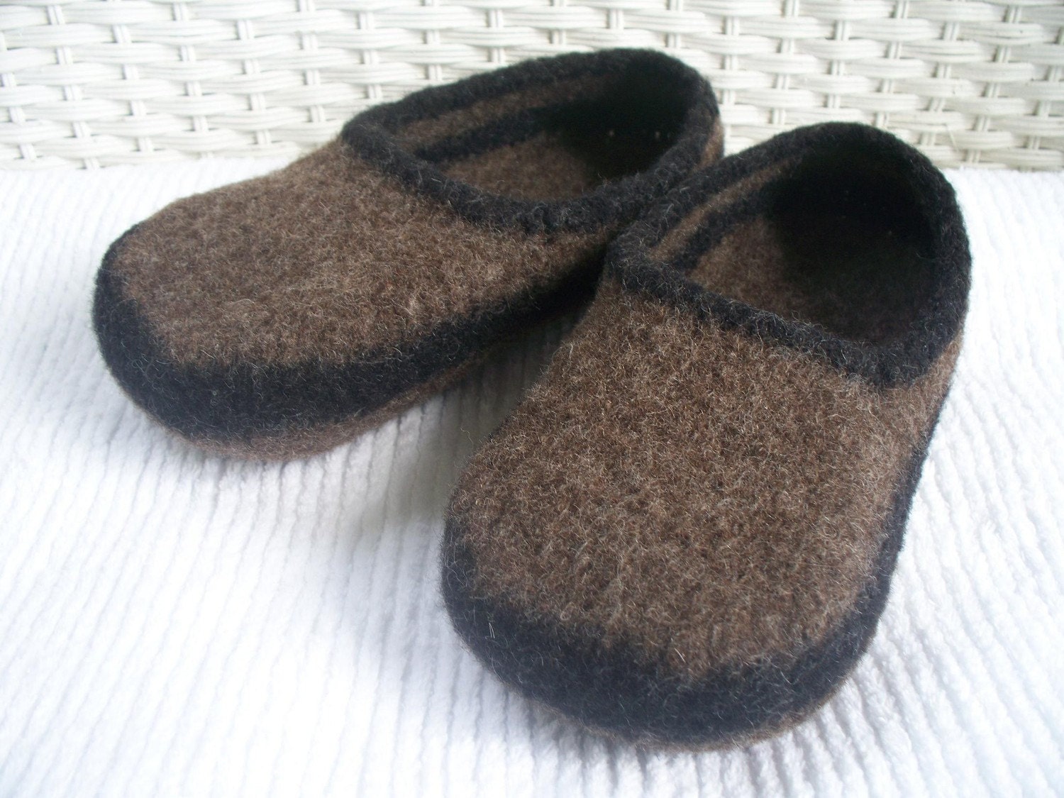 felted wool slippers wool slippers brown wool slippers