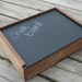 Repurposed Wine Box Turned Chalk Board