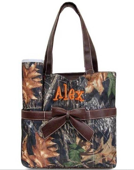 Diaper Bag Personalized Camouflage Camo Mossy Oak Brown Set 3