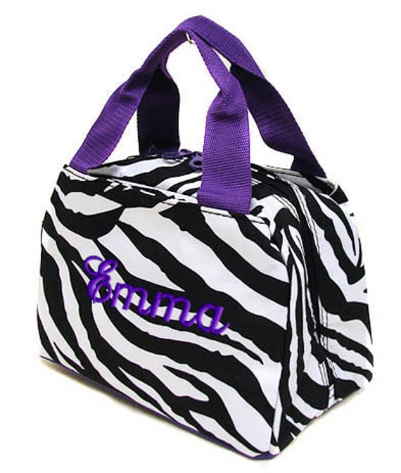 zebra lunch bag