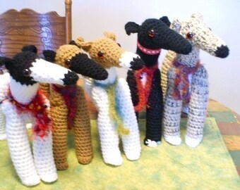 AerieDesigns PIXIE HOUNDS Greyhound Dog Dolls to Crochet PDF Pattern