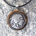 Wooden Necklace Pendant Bocote Wood Indian Head Nickle Button Jewelry by Hendywood