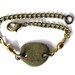 Beach Stone Bracelet Brass Chain Eco Friendly Natural River Rock Jewelry By Hendywood