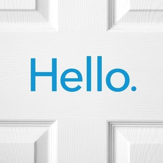 Items similar to LARGE Hello vinyl wall art decal graphic sticker on Etsy