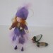 Happy Purple Ballerina Piksee Art Doll - Hanging Ornament
