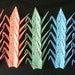 30 Japanese Washi Chiyogami Paper Cranes in Shibori Pattern - 5 colors