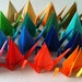 30 Small Origami Cranes - 30 Colors, 3" (7.5 cm) Japanese Solid, Assorted, Origami Paper Cranes, Paper Origami Crane, Crane Bird, Kawaii