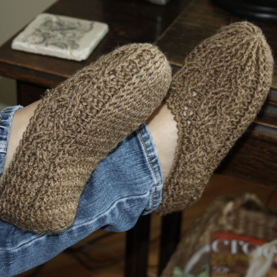 CROCHET PATTERN Cottage Slippers Instant Download by knotsewcute
