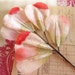 Vintage Millinery Silk & Velvet Flutters in Rose Pink and Pale Moss Green (8")