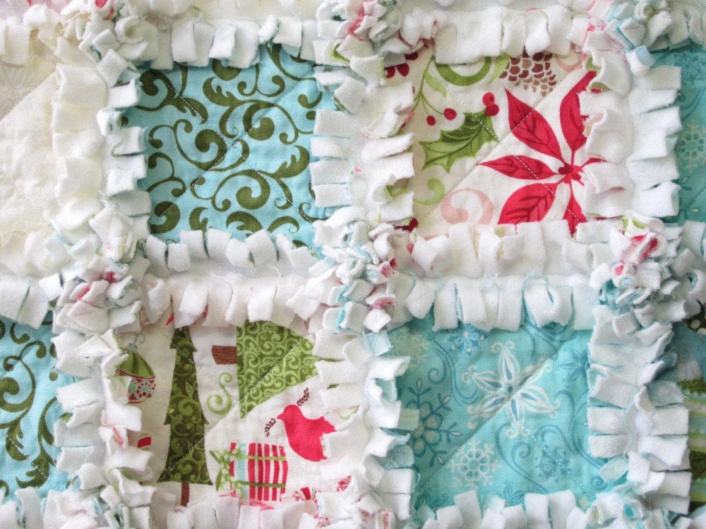 Baby Christmas Quilt Rag Quilt Minky Blanket