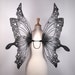 Fairy wings - Amazing for fairy costume, wedding, fairy photography - Black and white fairy wings - Ariel design