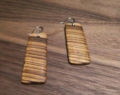 Zebrawood Rectangle Earrings