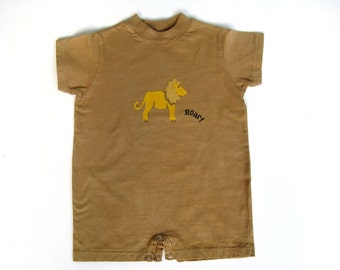 Lion One Piece, Zoo Animal, Circus Theme, Birthday Party, Baby Shower, Lion Romper, Lion Outfit, Hand Dyed, Hand Painted, Baby and Toddler