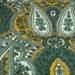 vintage 70s novelty print fabric, featuring great paisley design, 31 inches EXTRA WIDE