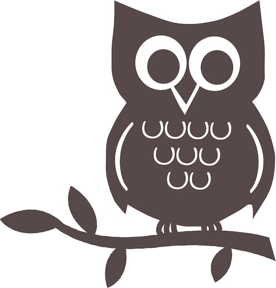 vinyl decal the great woot ini owl wall graphic