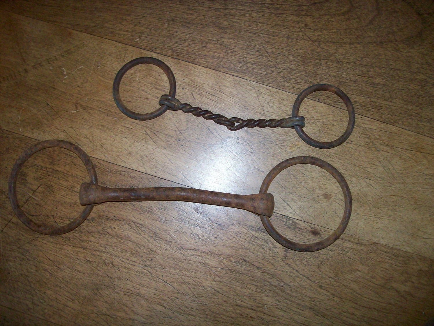 Antique Horse Bits Two Hand Iron Bits