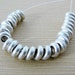 Silvertone Spacer Beads, Satin Finish, 5 x 2mm, qty 25 rondel jewelry making beading supplies