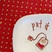 Ceramic Tea Bag Holder - Ceramic Spoon Rest - Put it HereText