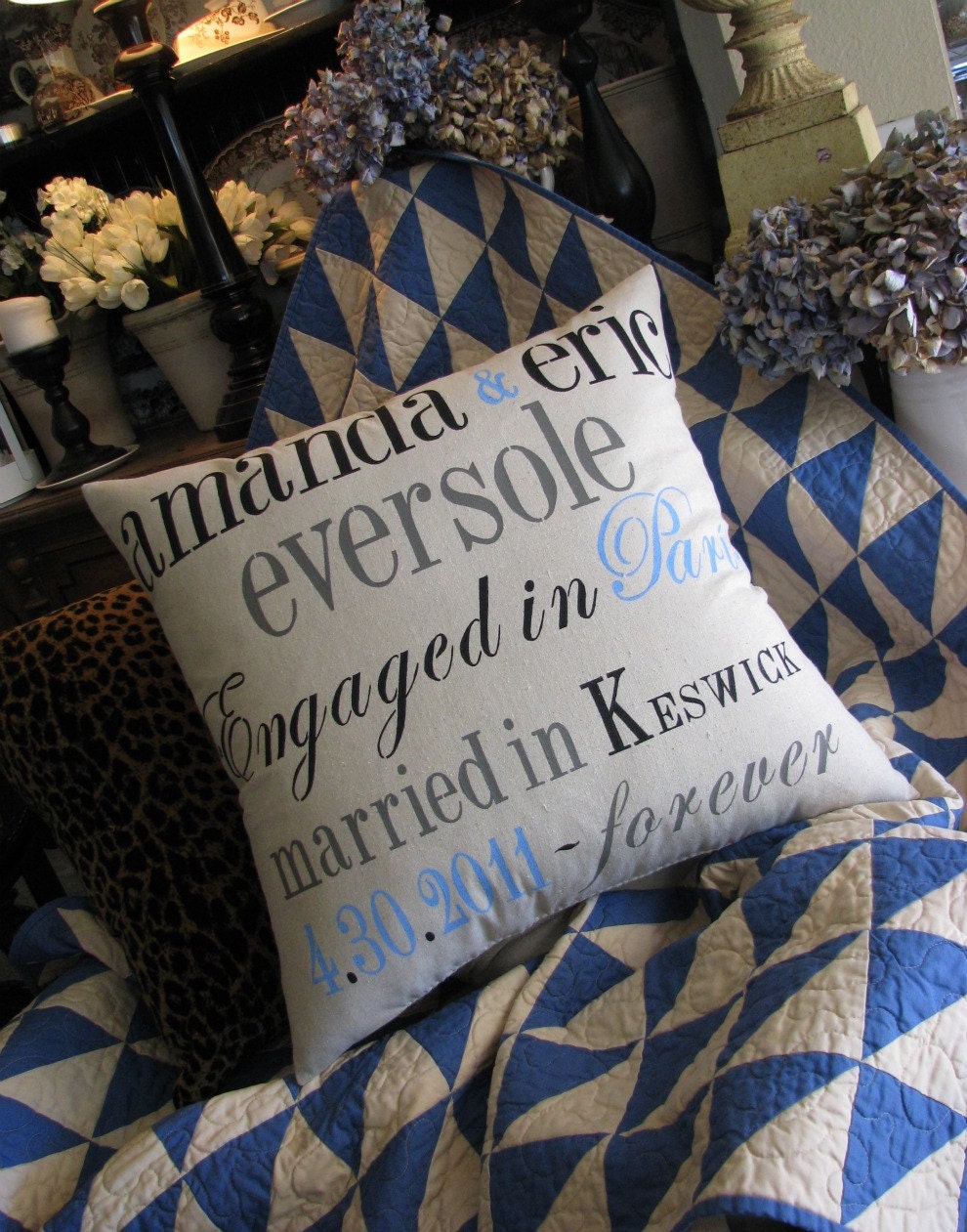 Our Wedding Keepsake Pillow