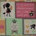 Lovely Punch Girls - To My Sweetheart - Yellow - Japanese Cotton Fabric 1/2 Yard