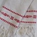 Vintage Edwardian DAMASK LINEN TOWEL 1920s