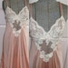 Vintage Sexy PEACHES'N CREAM LACE Nightgown by Kayser 1970s Reserved
