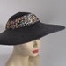 Vintage Wide Rimmed Midnight BLUE STRAW HAT by Frank M. Benson 1950s