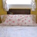 Vintage PINK WILD ROSES Bolster Cover 1970s