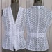 Vintage WHITE EYELET BLOUSE 1990s