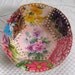 Vintage FLOWER POSTCARD BASKET 1940s