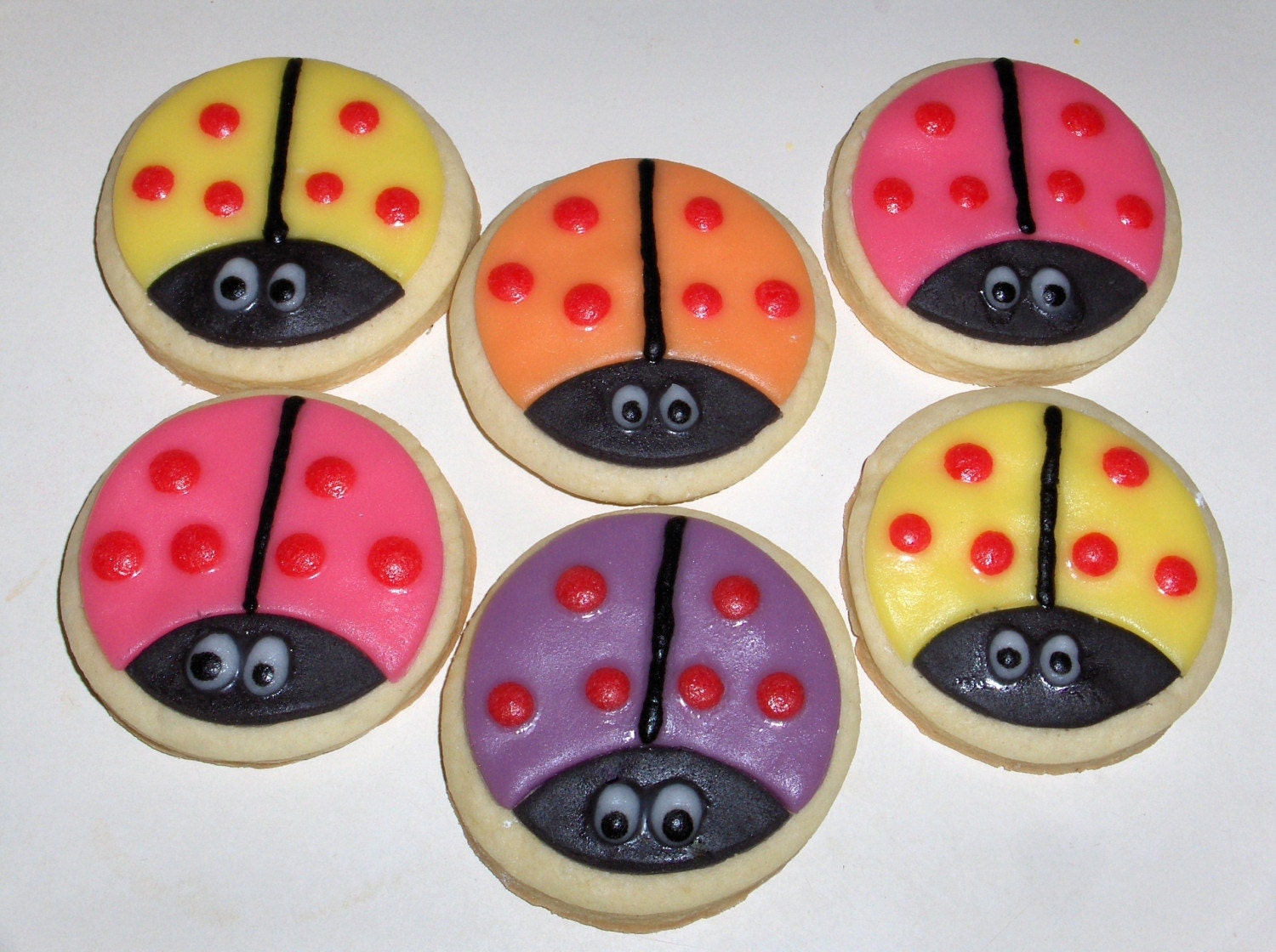 Ladybug Decorated Sugar Cookies