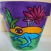 Frog and Lily Pad - 6" Original Hand Painted Flower Pot