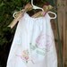 Vintage Pillow Case Dress with embordered flower bouquet and cross-stitched pig fits 18mo.-2T may fit as top for 3T up-ready to ship