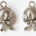 8 Hat with Bow Charms (double sided) 17x10mm