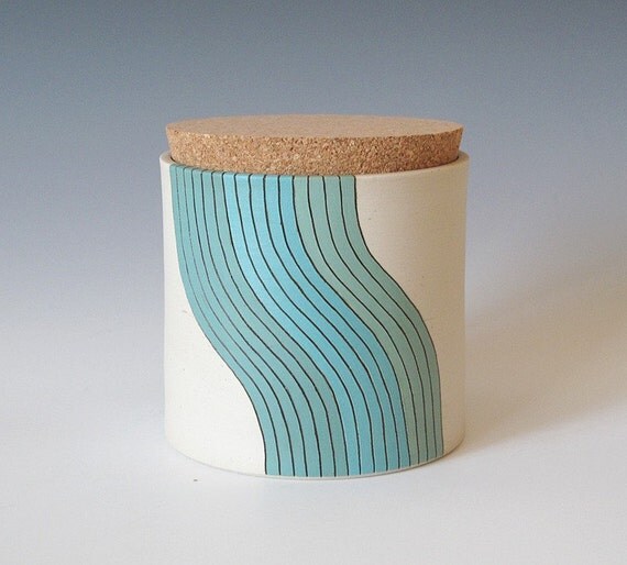 large cork jar by paulova on Etsy